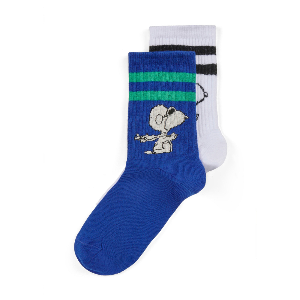 Codello Peanuts 2-Paar Socken mit Snoopy-Motiven Farbe blau-weiß – Bild 4