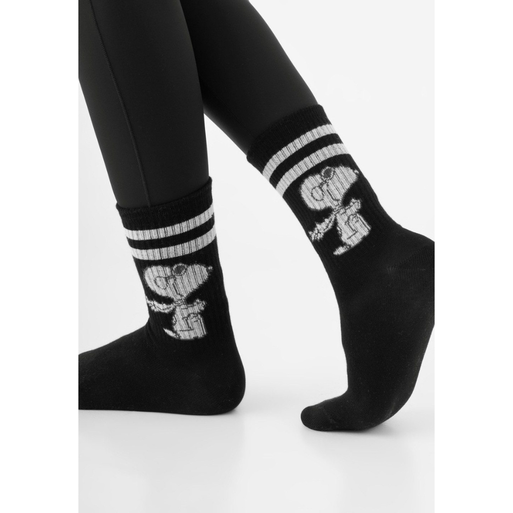Codello Peanuts 2-Paar Socken mit Snoopy-Motiven Farbe schwarz-weiß – Bild 3
