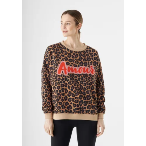 Codello Sweatshirt LEO ALLOVER AMOUR Farbe Braun