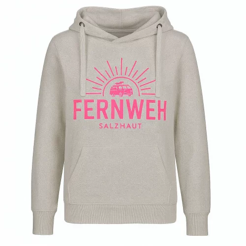 Salzhaut Hoodie Sünn FERNWEH-Print Grau