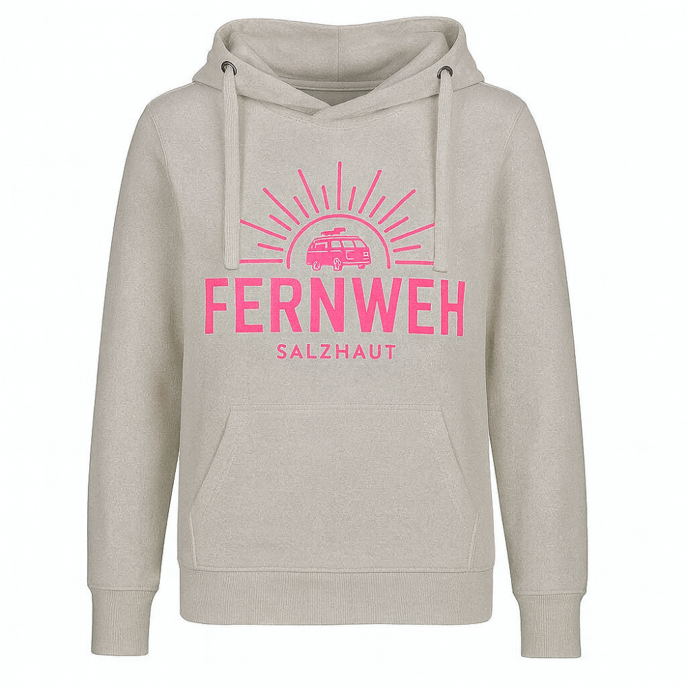Salzhaut Hoodie Sünn FERNWEH-Print Grau