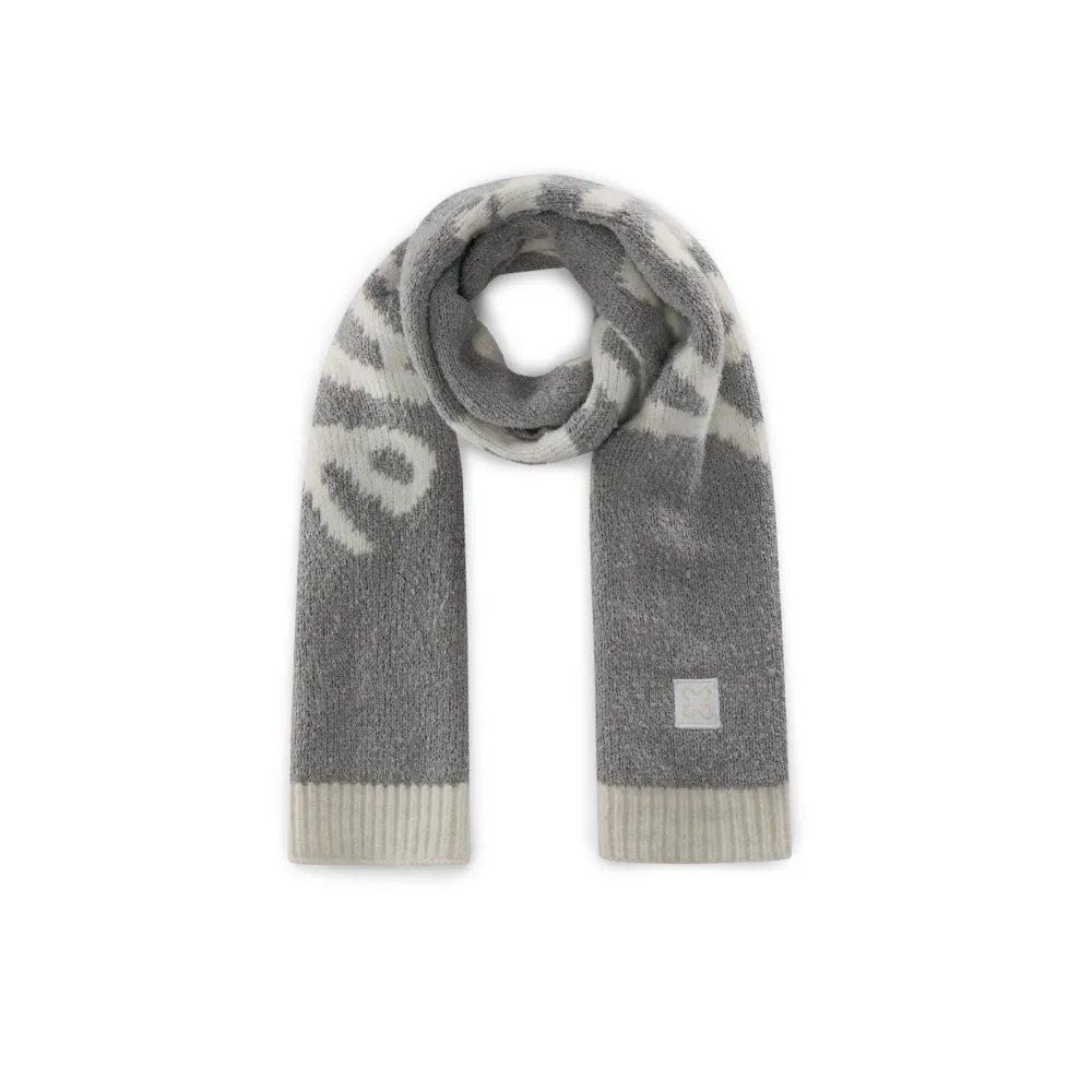 Codello Damen Schal mit Your Attitude Schriftzug Farbe Grau