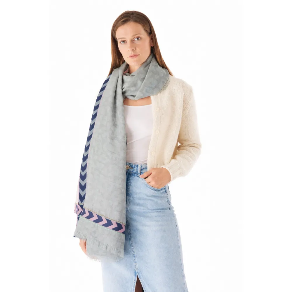 Codello Jacquard Schal mit Leo Muster