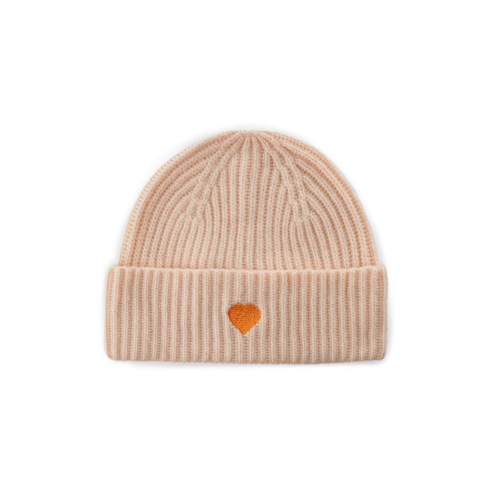 Codello Mütze mit Herz-Patch Farbe Beige – Bild 3