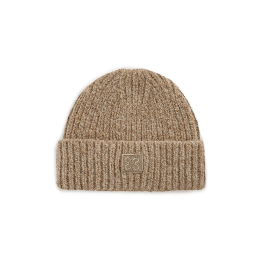 Codello Mütze mit Monogramm-Patch Farbe Beige – Bild 2