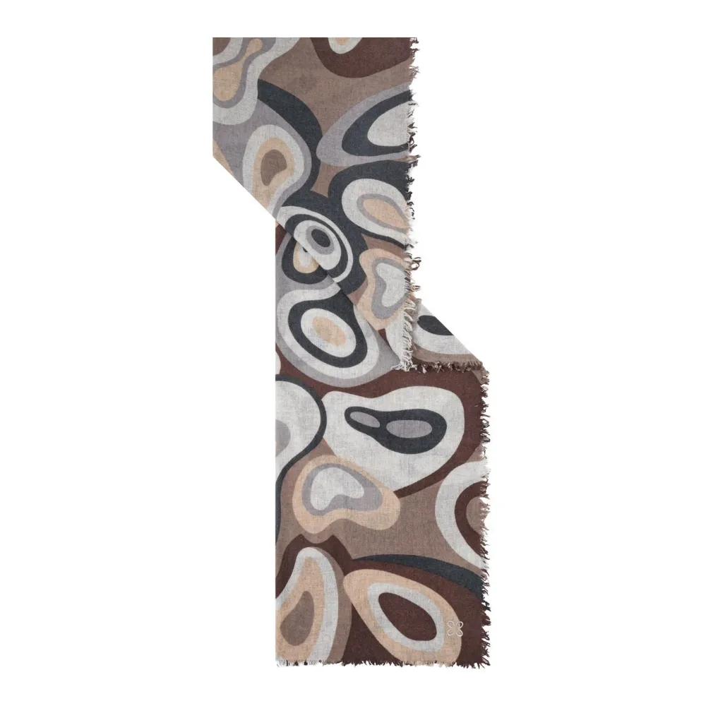 Codello Schal aus Woll-Kaschmir-Mischung mit Bubble-Print Farbe Grau