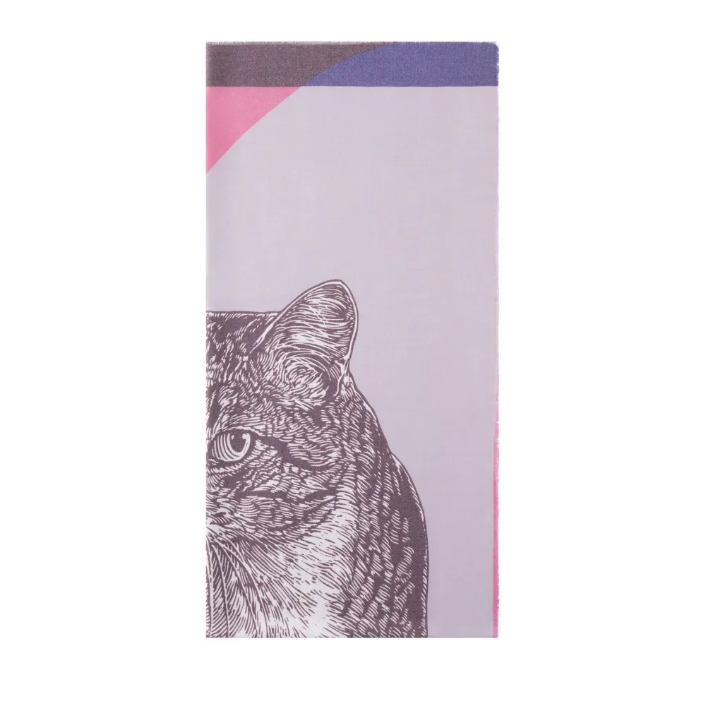 Codello Schal mit Katzenprint – Bild 2