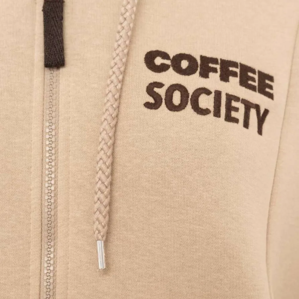 Zwillingsherz Hoodiemantel Morning Coffee Farbe Taupe – Bild 3