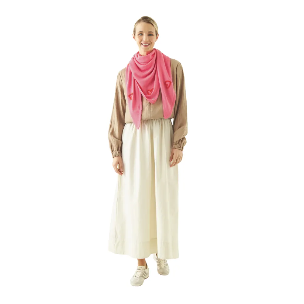 Codello Dreieckstuch mit Herzstickerei Farbe Pink – Bild 7
