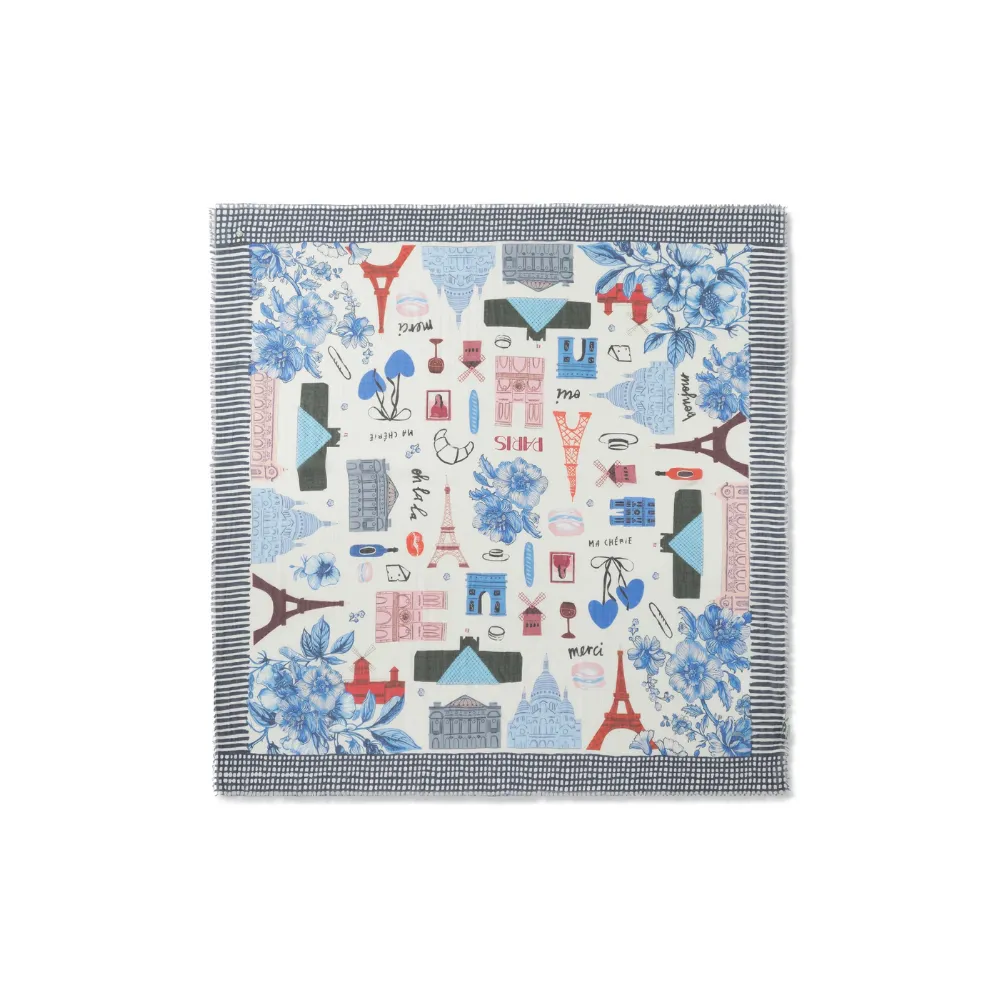 Codello Dreieckstuch mit Paris-Motiven Farbe Blau – Bild 7