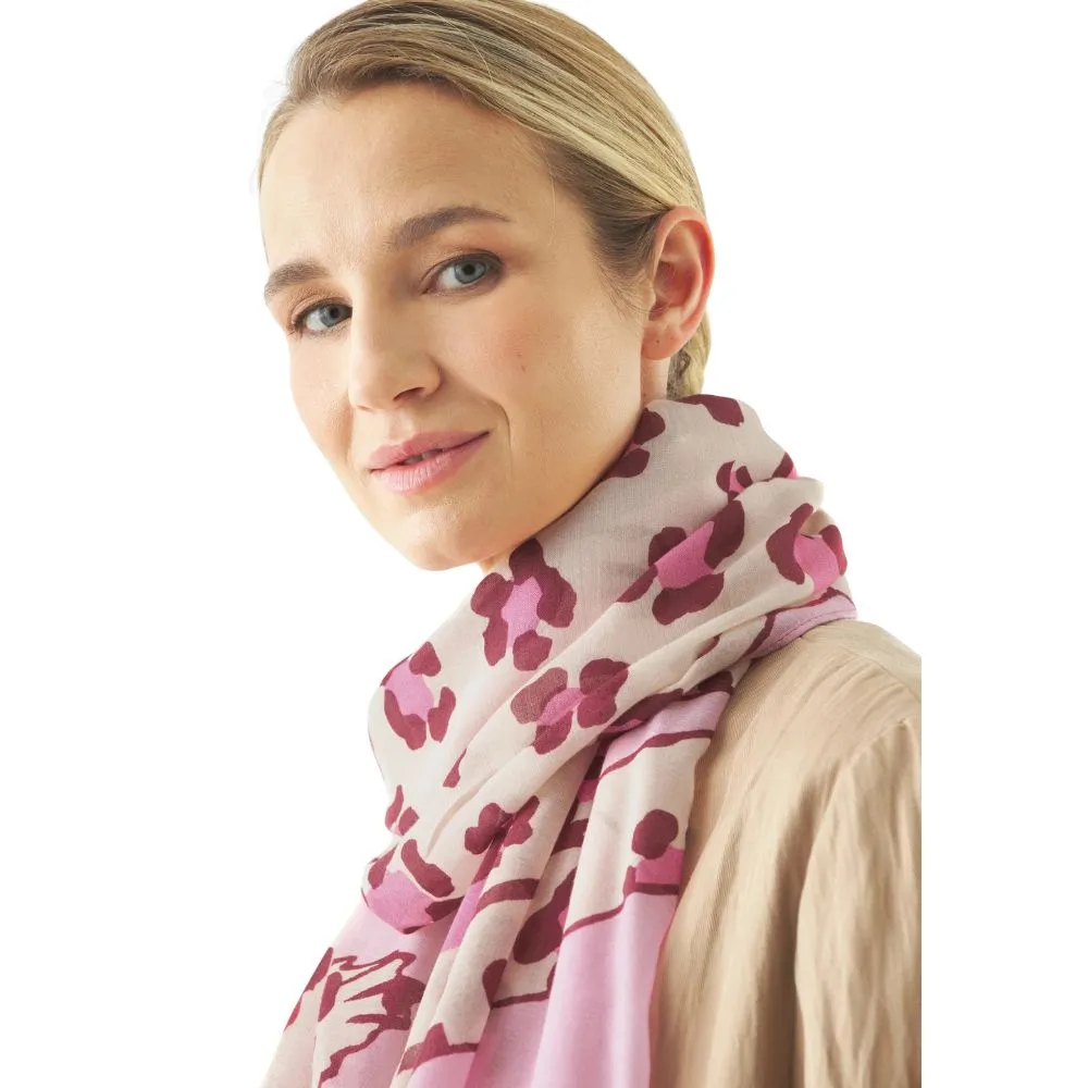 Codello Schal mit Leoparden-Motiv Farbe Pink – Bild 3