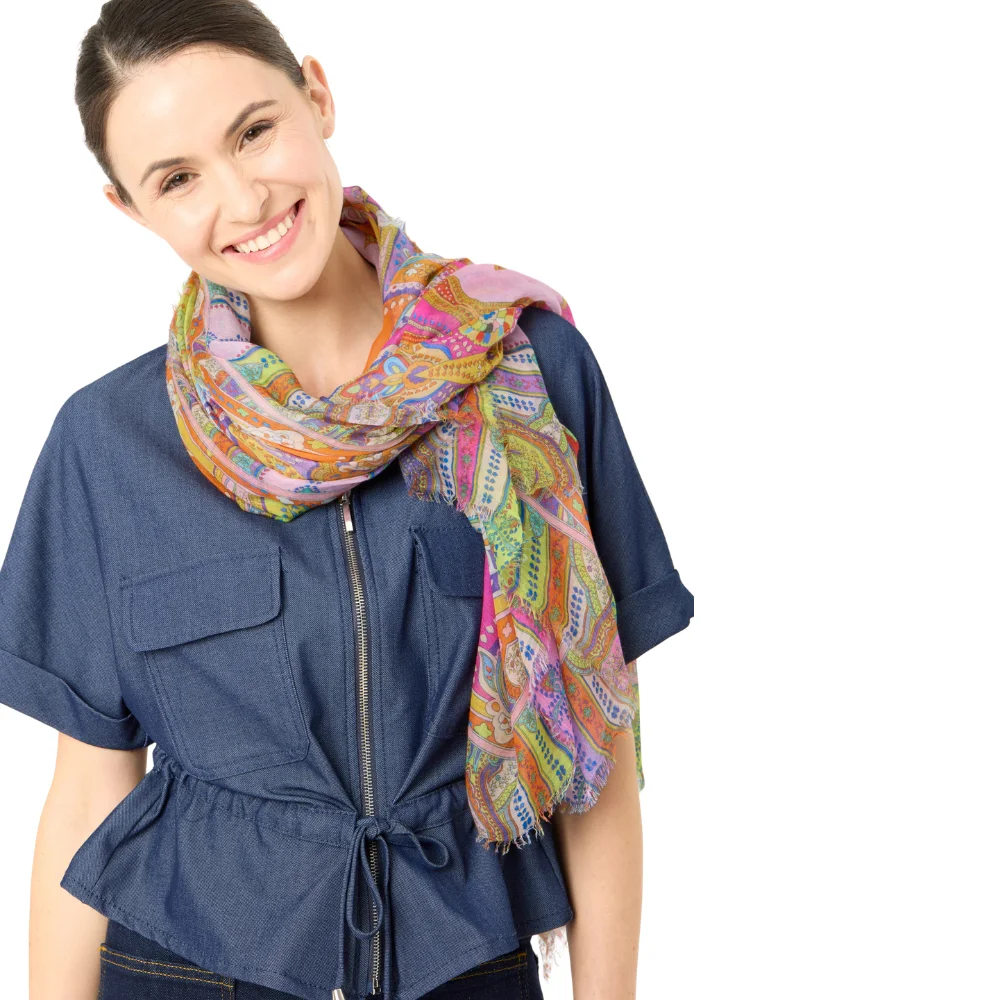 Codello Tuch aus Modal-Seidenmix mit Paisley-Muster – Bild 3