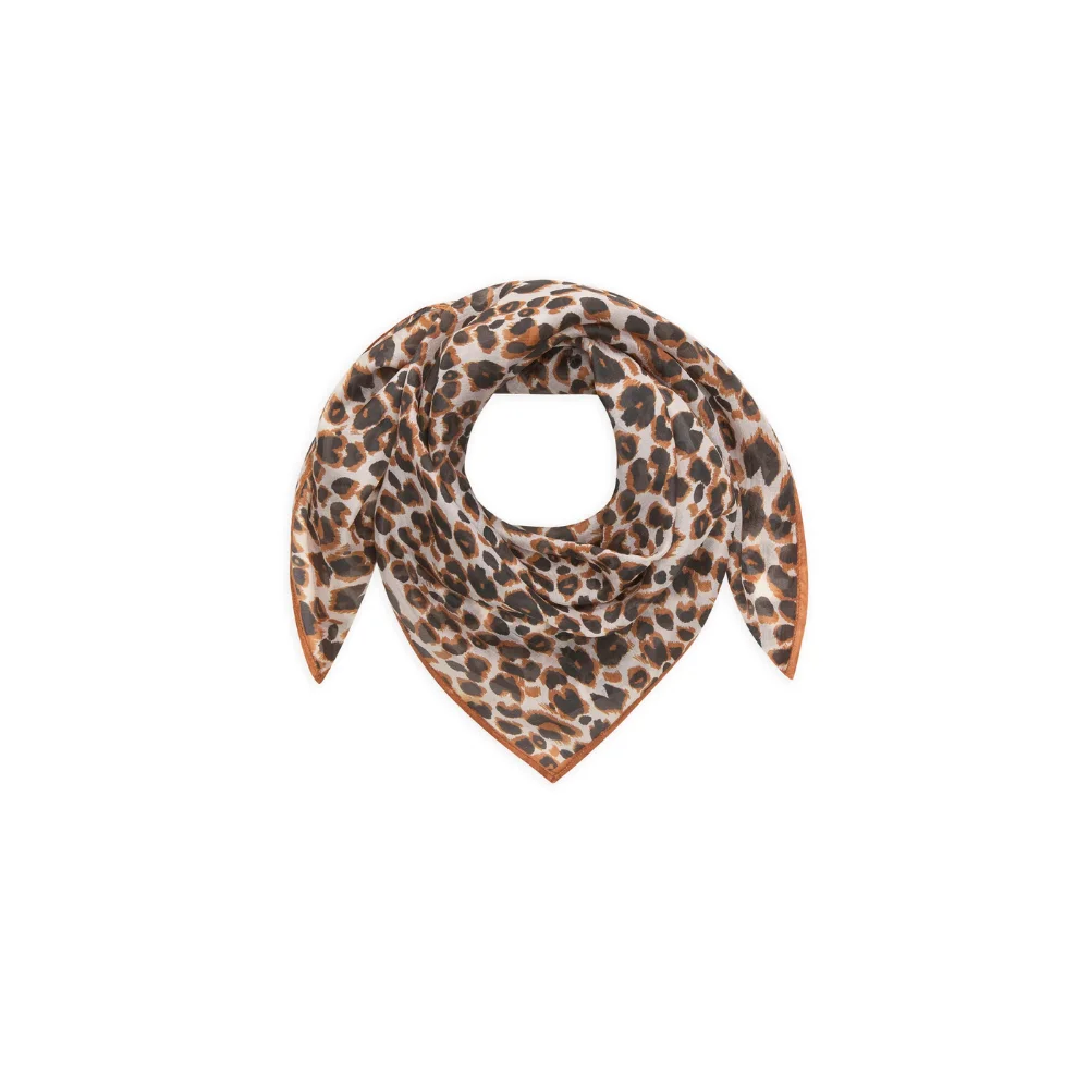 Codello Damen Seidentuch Leo-Muster – Elegantes Seidentuch in Beige & Braun – Bild 6