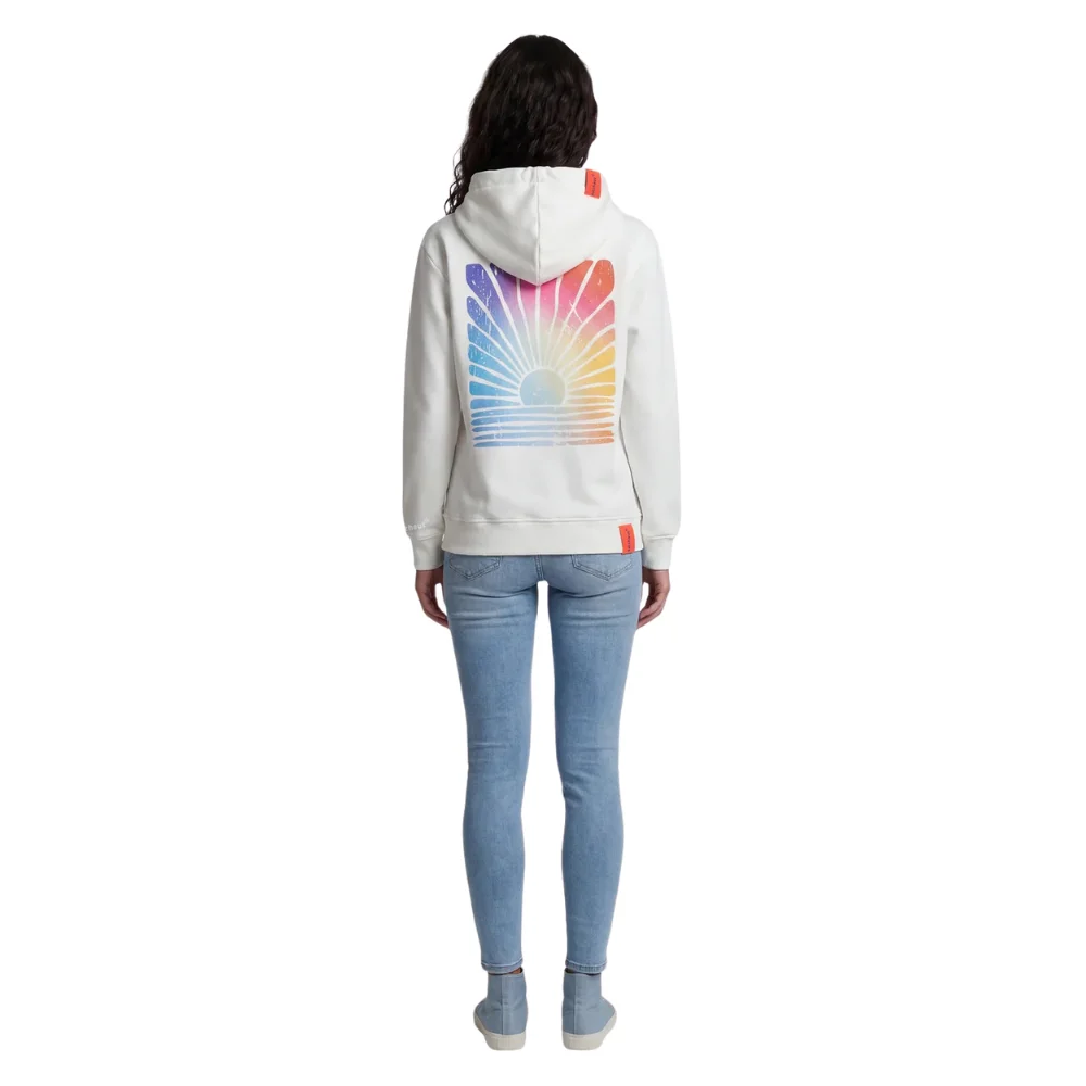 Salzhaut Damen Kapuzensweatjacke Appelsnut Offwhite – Hoodie Jacke mit Rückenprint SALE – Bild 5