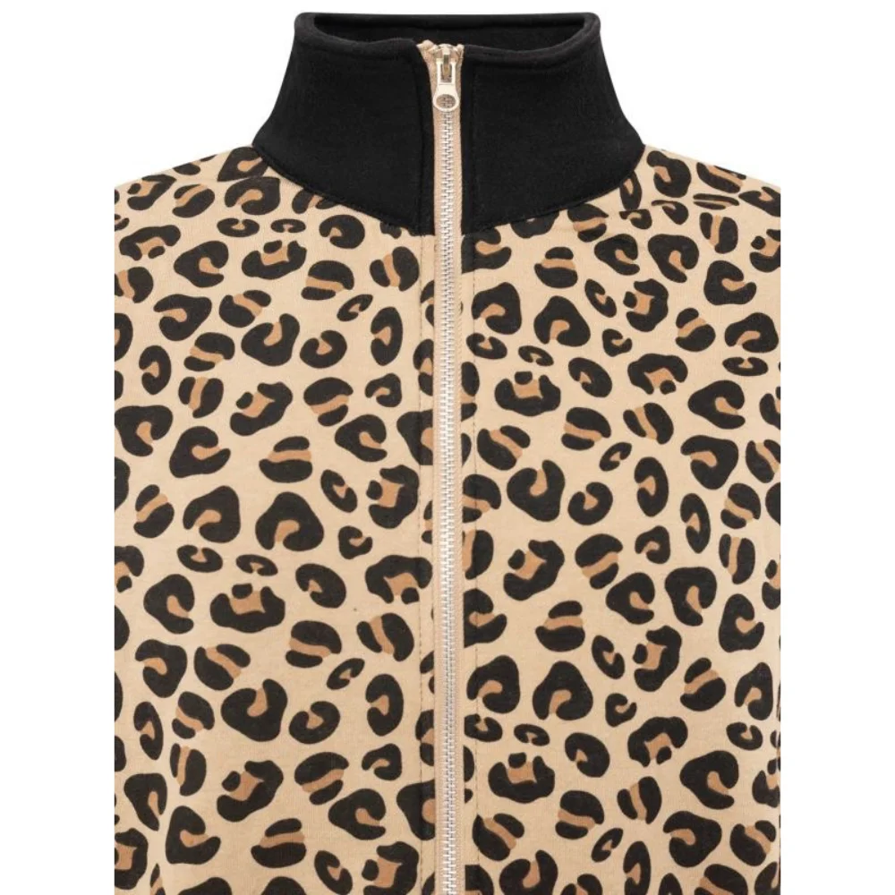 Zwillingsherz Damen Leo Sweatjacke mit Animalprint – Bild 3