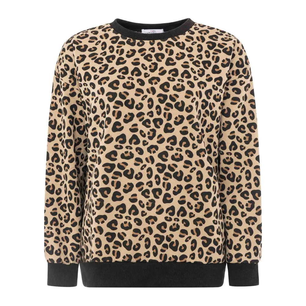 Zwillingsherz Damen Leo Sweatshirt Rundhals Black