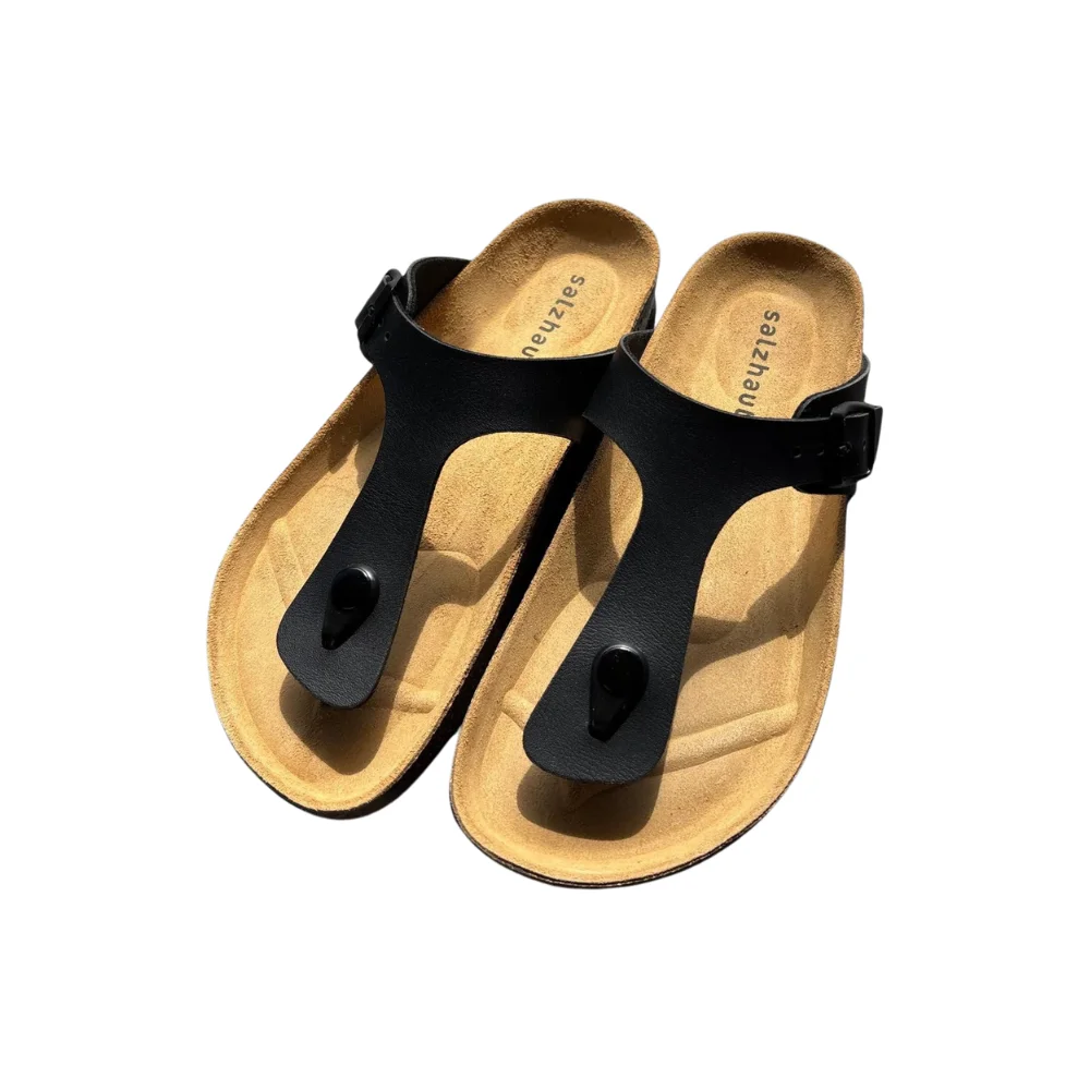 SALZHAUT Damen Zehentrenner Sandalen Schwarz SALE – Bild 4