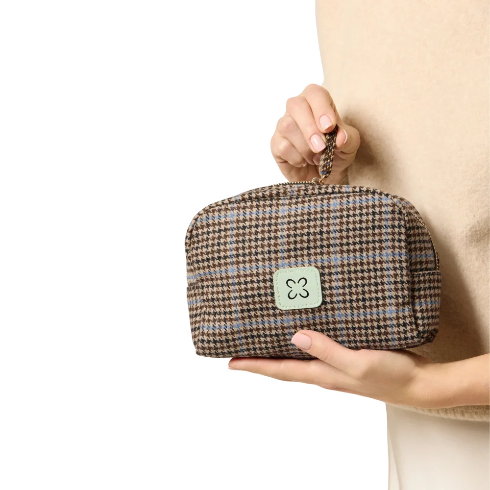 Codello Kosmetiktasche mit Karomuster – Bild 3