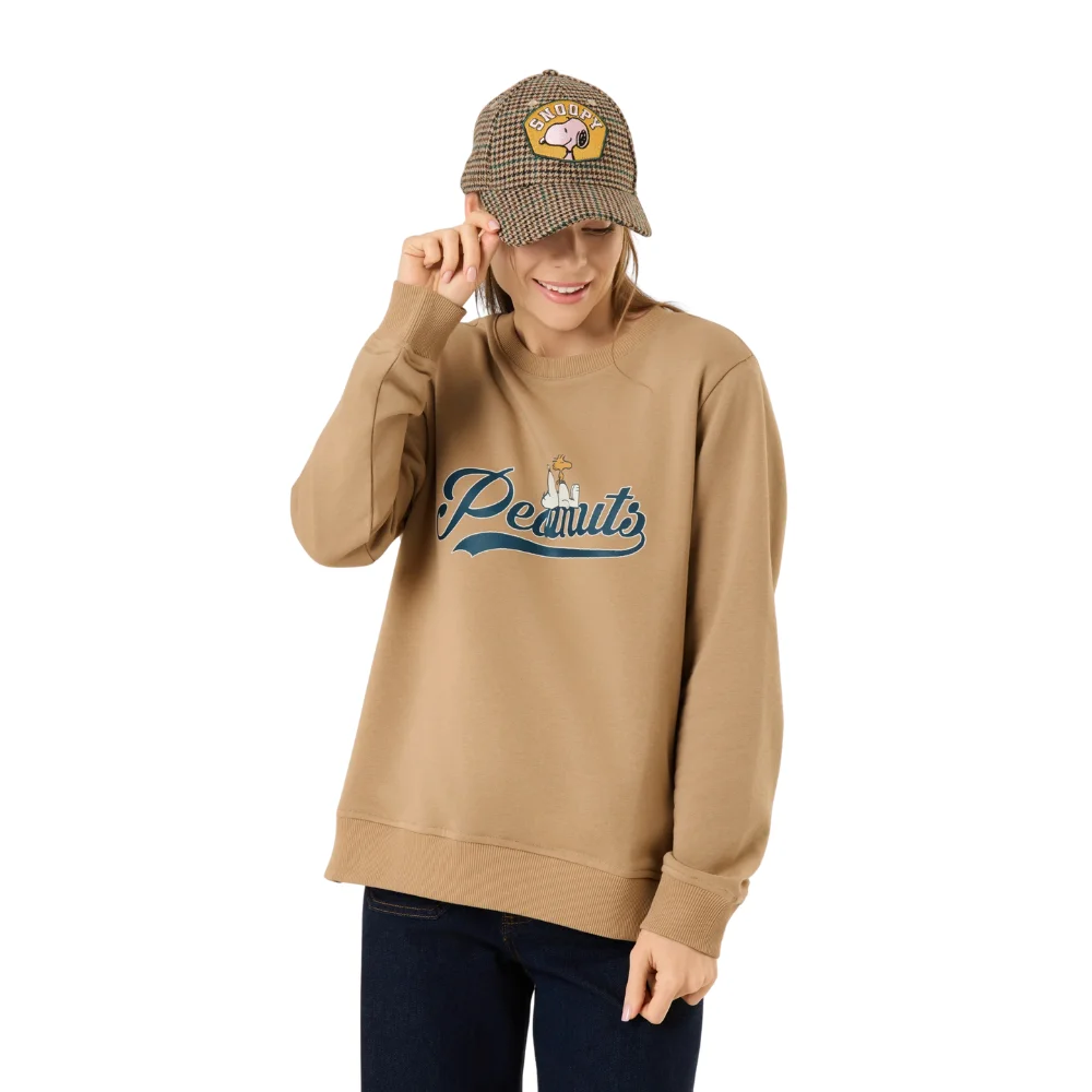 Codello Peanuts™ Cap mit Karo-Muster und Snoopy-Patch – Beige – Bild 2