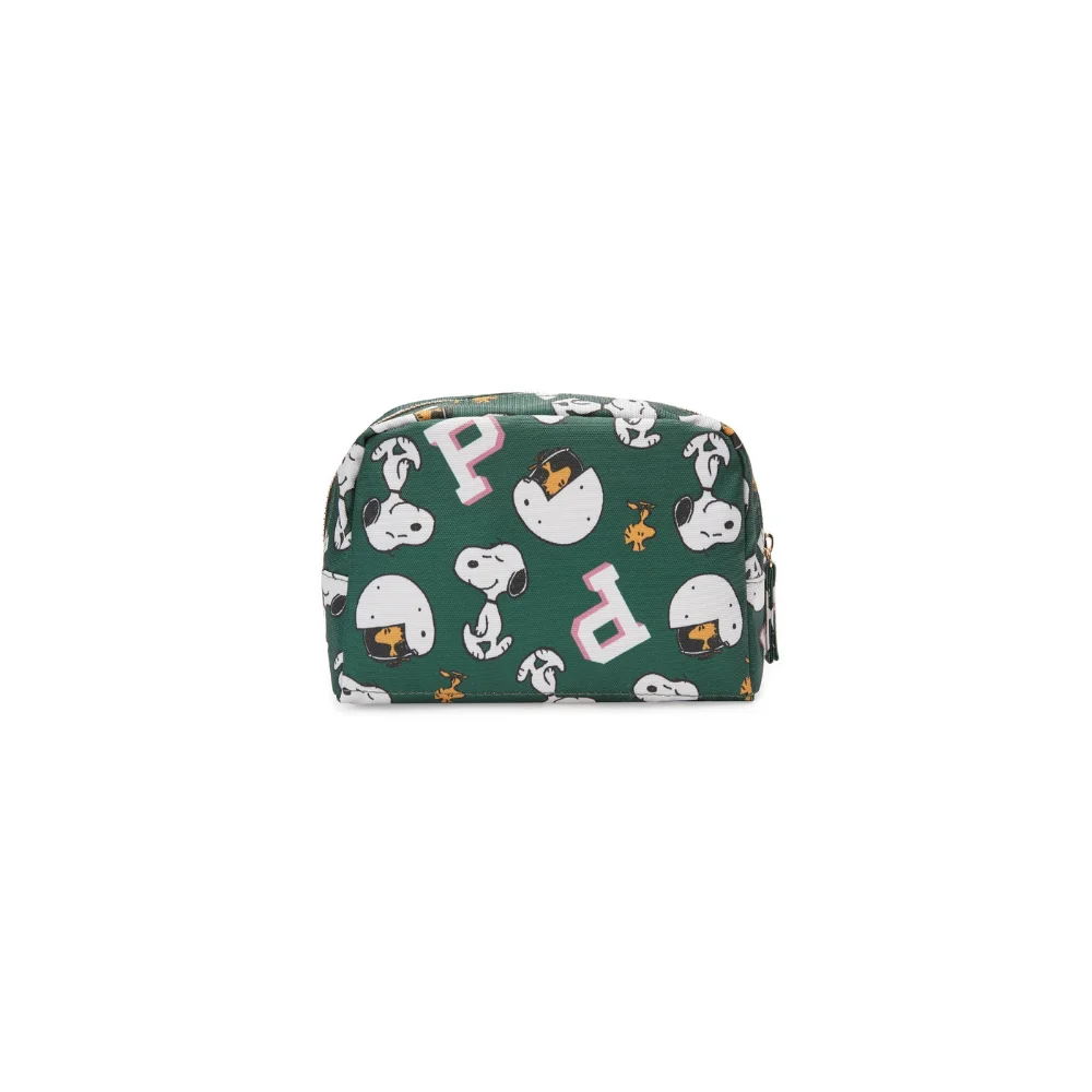 Codello Peanuts™ Kosmetiktasche mit Allover-Print – Snoopy & Woodstock – Grün – Bild 6