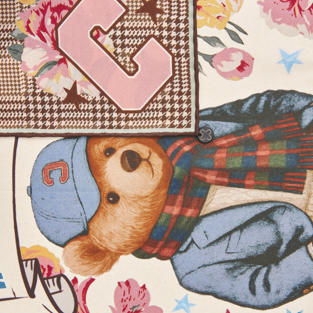 Codello Nicki Tuch aus Seide mit Teddybär Motiv – Bild 7