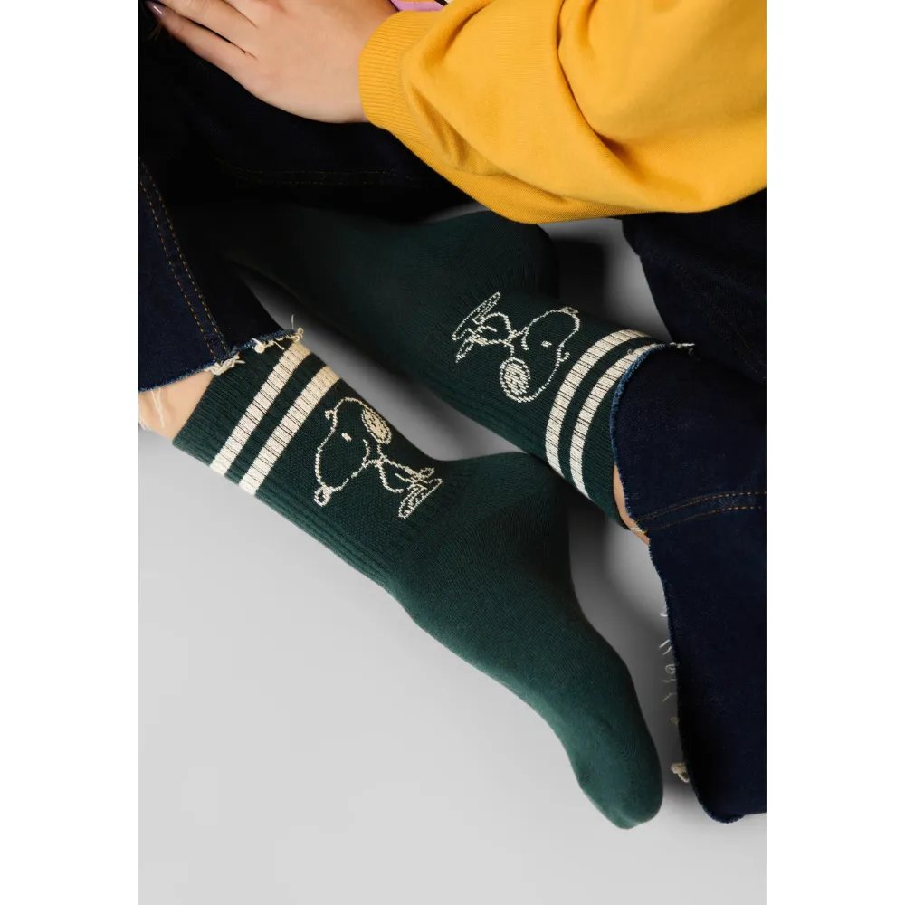 PEANUTS™ 2 Paar Jacquard Socken aus Baumwoll-Mix mit Snoopy-Motiv – Bild 6