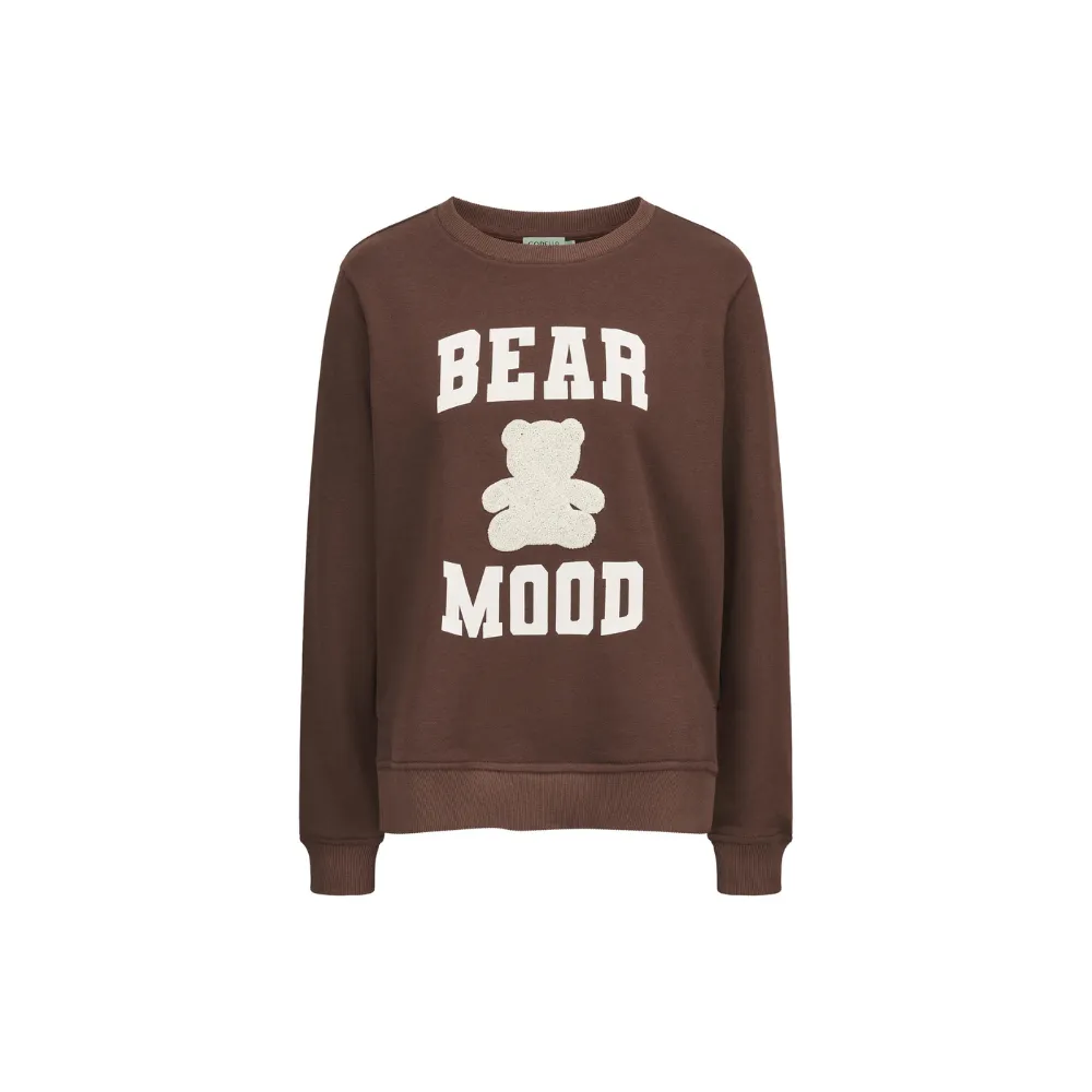 Codello Sweatshirt mit BEAR MOOD-Schriftzug – Damen Sweatshirt Braun mit Teddy-Motiv – Bild 5