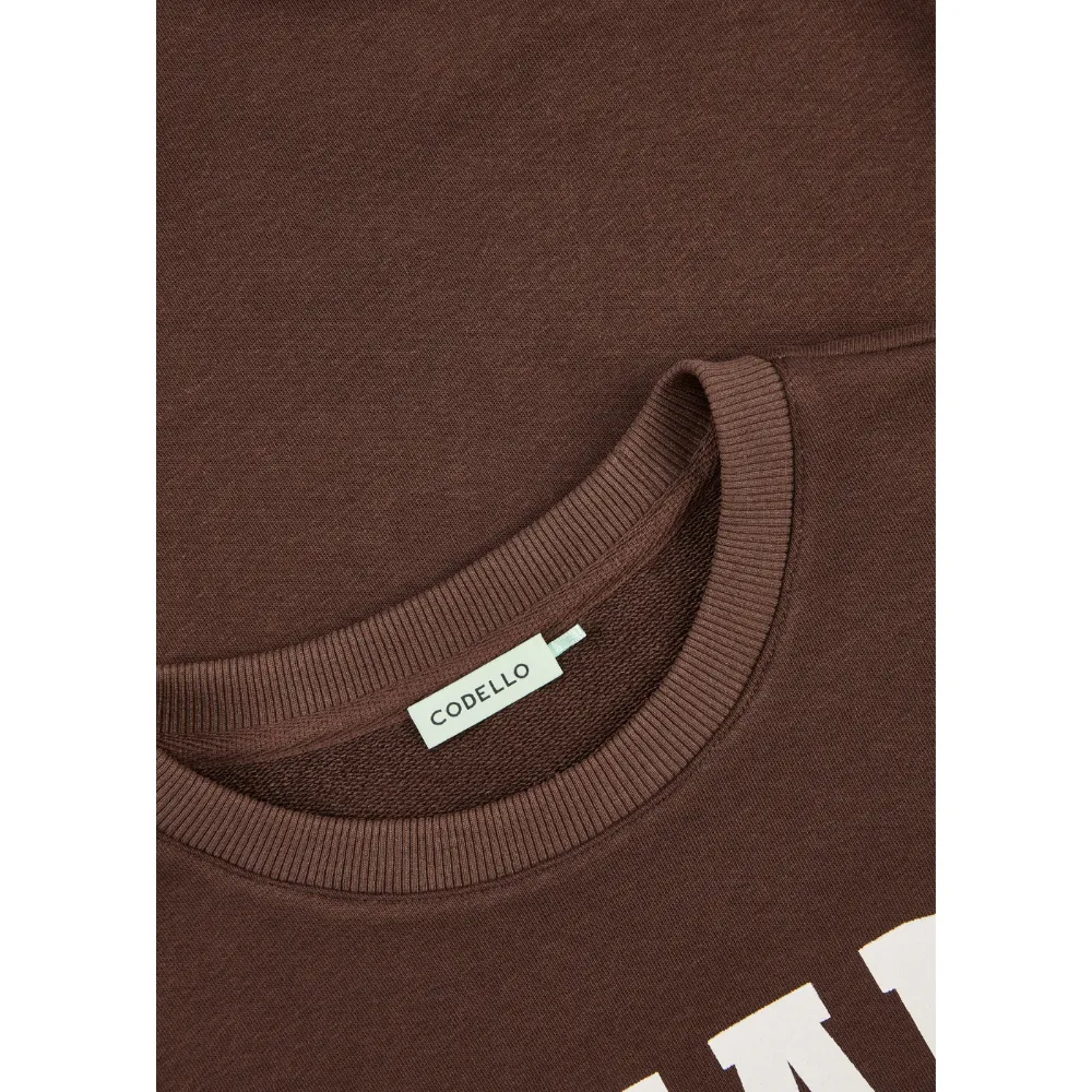 Codello Sweatshirt mit BEAR MOOD-Schriftzug – Damen Sweatshirt Braun mit Teddy-Motiv – Bild 2
