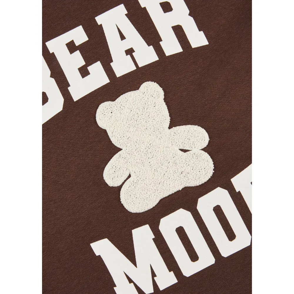 Codello Sweatshirt mit BEAR MOOD-Schriftzug – Damen Sweatshirt Braun mit Teddy-Motiv – Bild 3