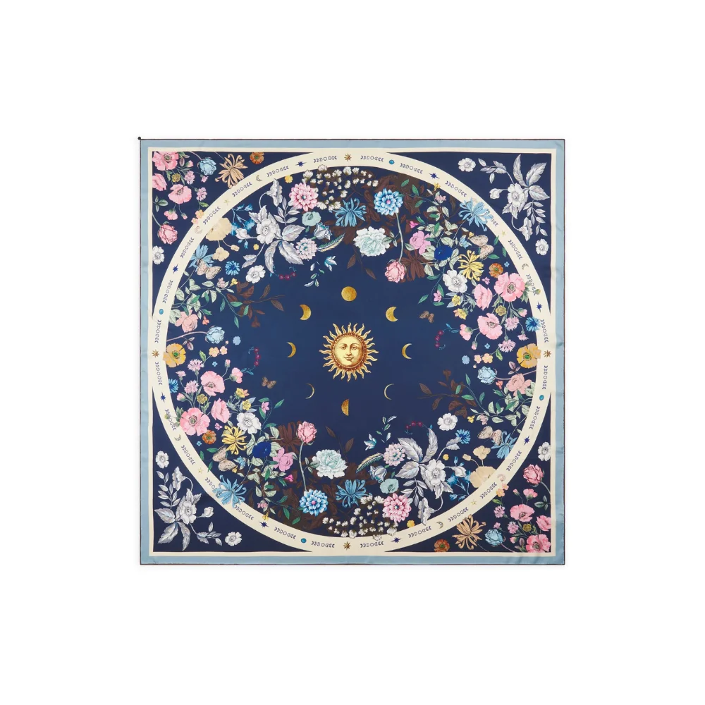 Codello Damen Seidentuch mit Blumen- und Universummotiven – Bild 6