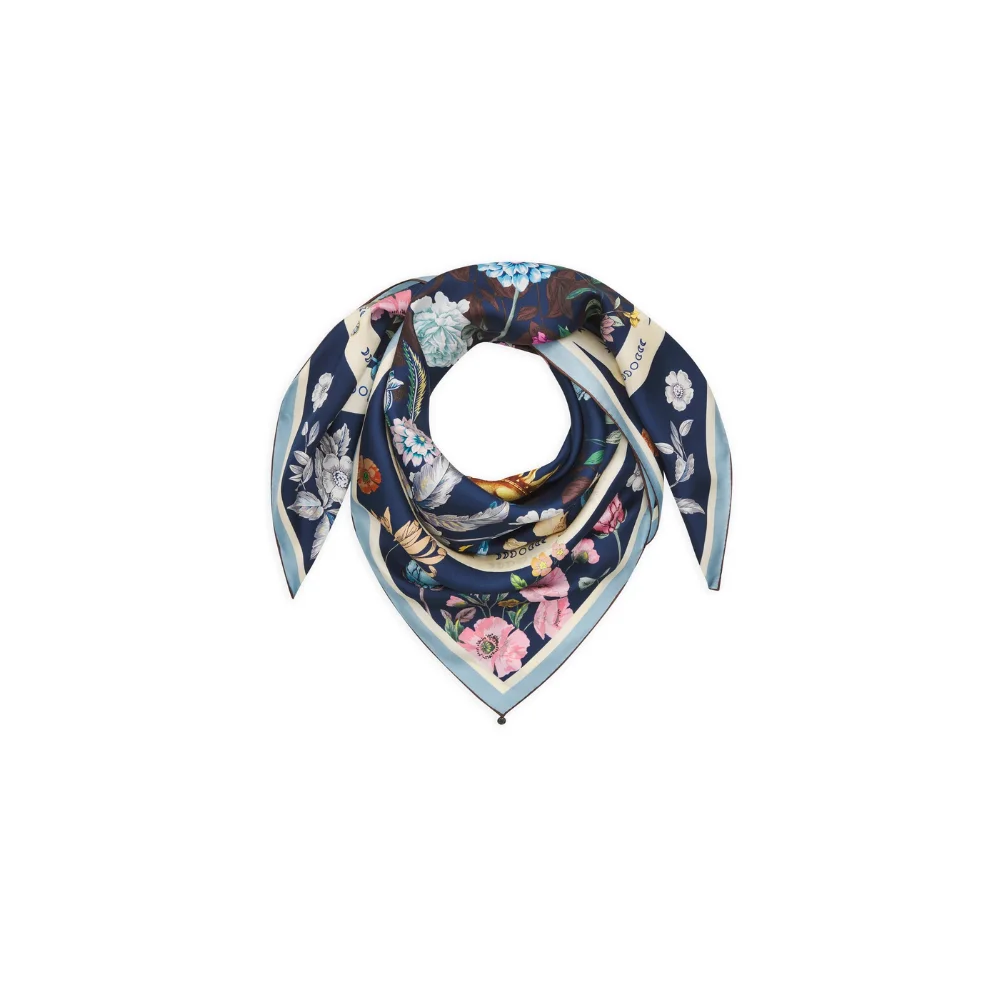 Codello Damen Seidentuch mit Blumen- und Universummotiven – Bild 5