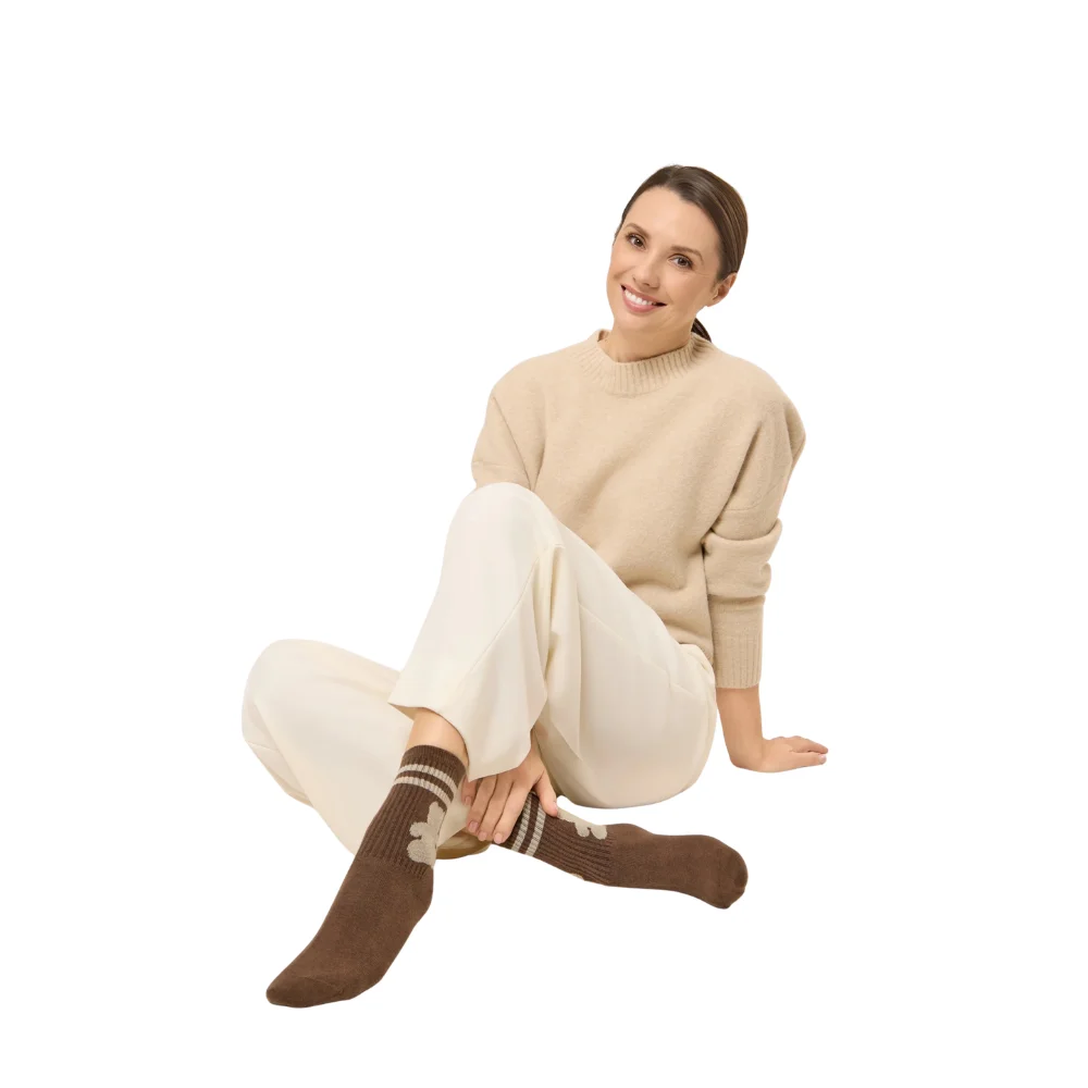 Codello 2 Paar Jaquard Socken aus Baumwollmix mit Teddymotiv – Bild 4