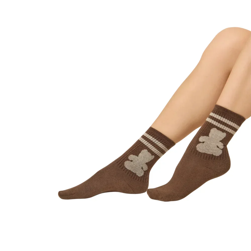 Codello 2 Paar Jaquard Socken aus Baumwollmix mit Teddymotiv – Bild 2